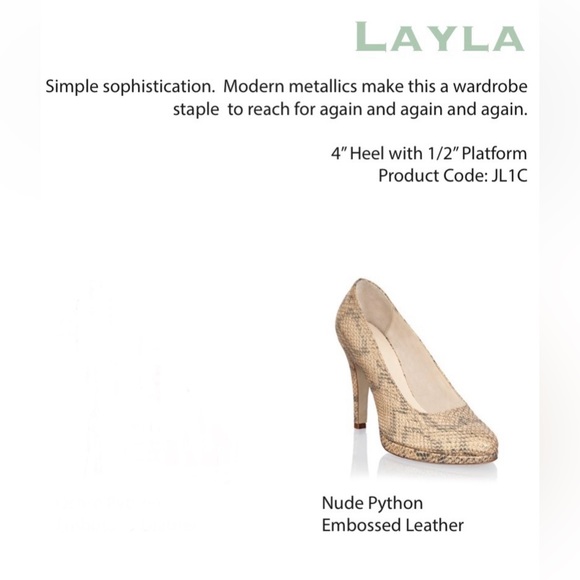 Julie Lopez Layla Nude Python Platform Heels Size 7 - Picture 2 of 11